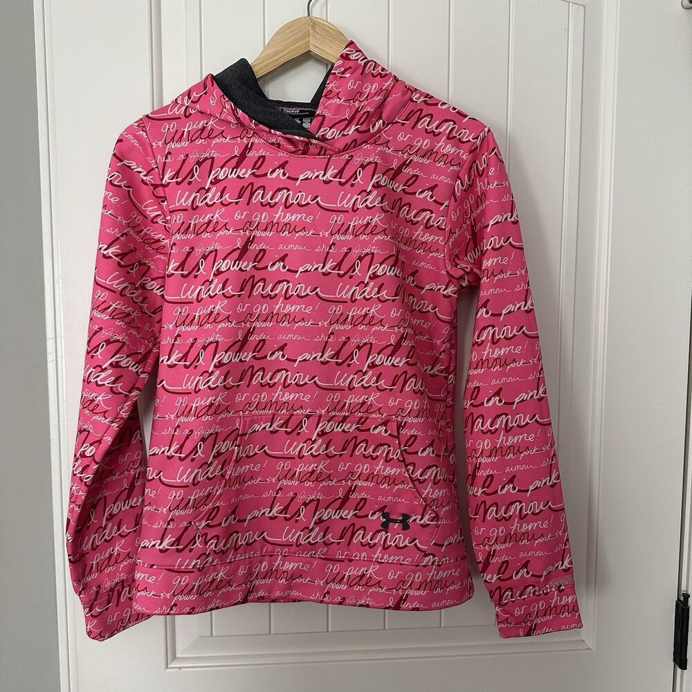 Under Armour Storm Gear Hoodie Sweatshirt Women’s Small Breast Cancer Ribbon